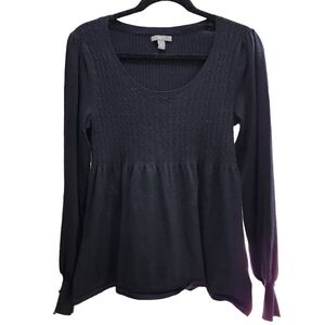 Apt. 9  Black babydoll style sweater Size Large